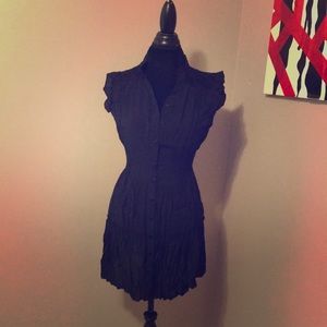 American Rag Victorian lace button down mini dress